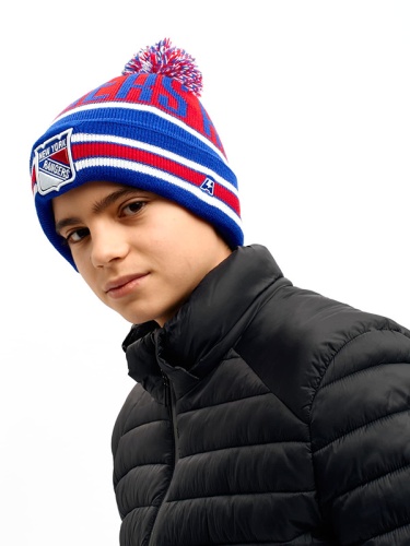 Шапка NHL New York Rangers с помпоном (подростковая) фото 3 Шапка NHL New York Rangers с помпоном (подростковая) фото 3